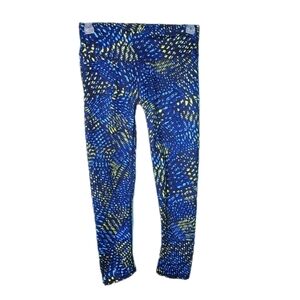 Fabletics Capri Leggings Low Rise Blue and Yellow women's Size XS